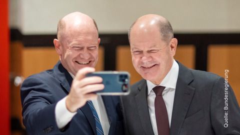 Zum Verwechseln ähnlich: Scholz trifft «Doppelgänger» in Washington