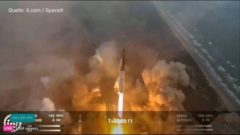 Dritter «Starship»-Test endet vorzeitig - aber erstmals All erreicht