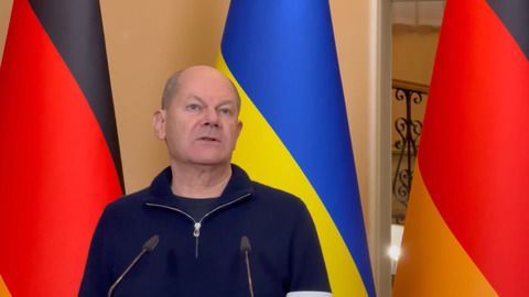 Scholz aus Kiew an Putin: «Wir haben einen langen Atem»