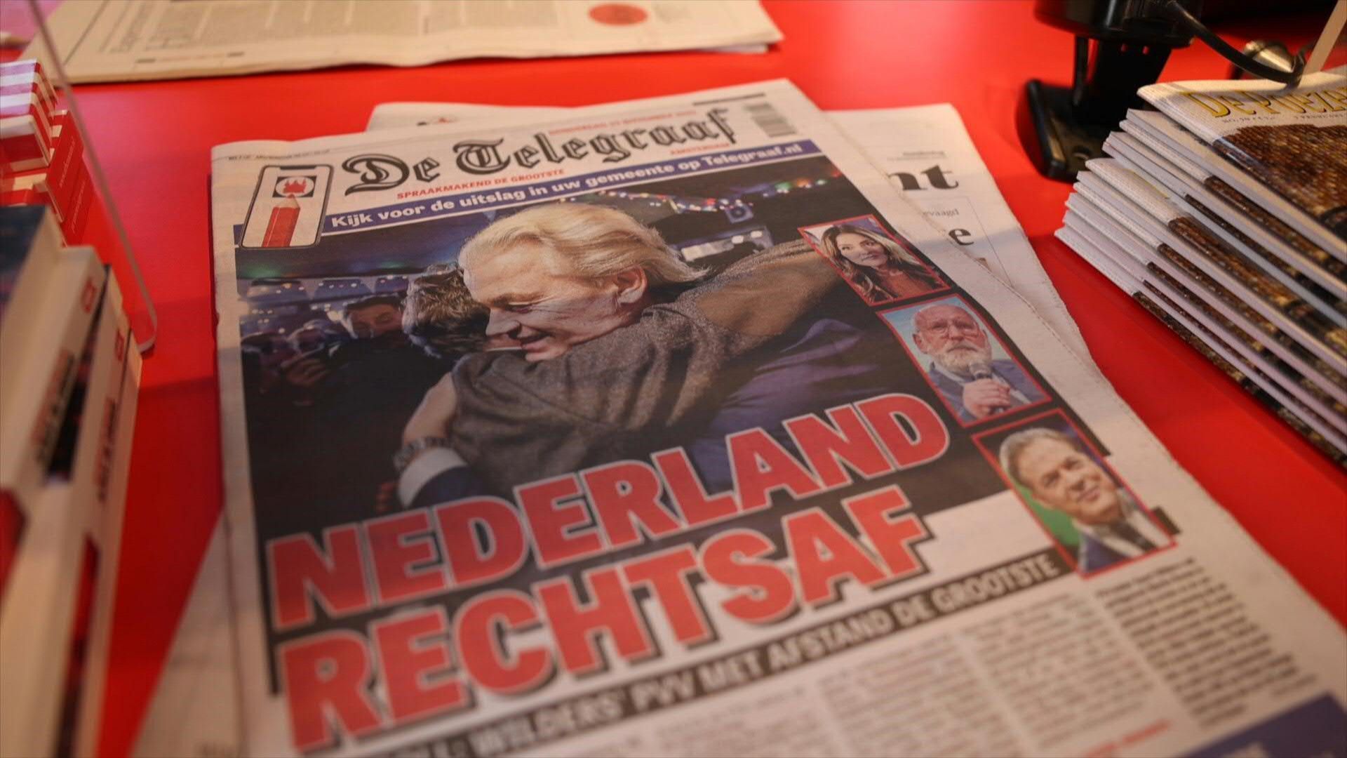 Far-right Wilders splashed across Dutch front pages after election result