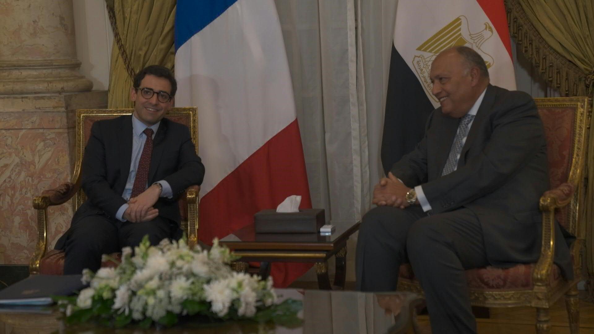 France's top diplomat meets Egyptian counterpart in Cairo