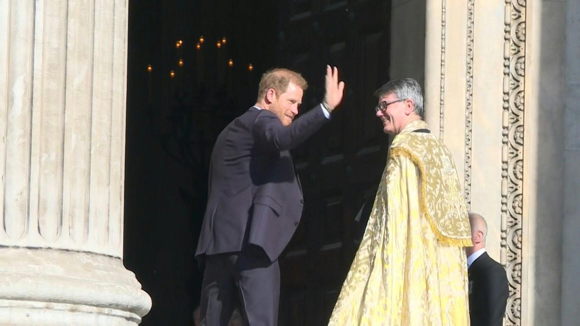Prince Harry arrives at Invictus Games' 10th anniversary ceremony