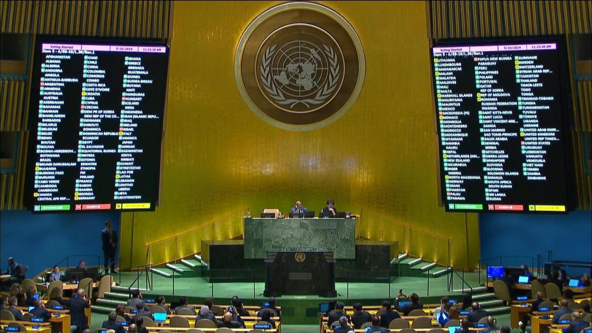 UN votes symbolically in favor of Palestinian membership
