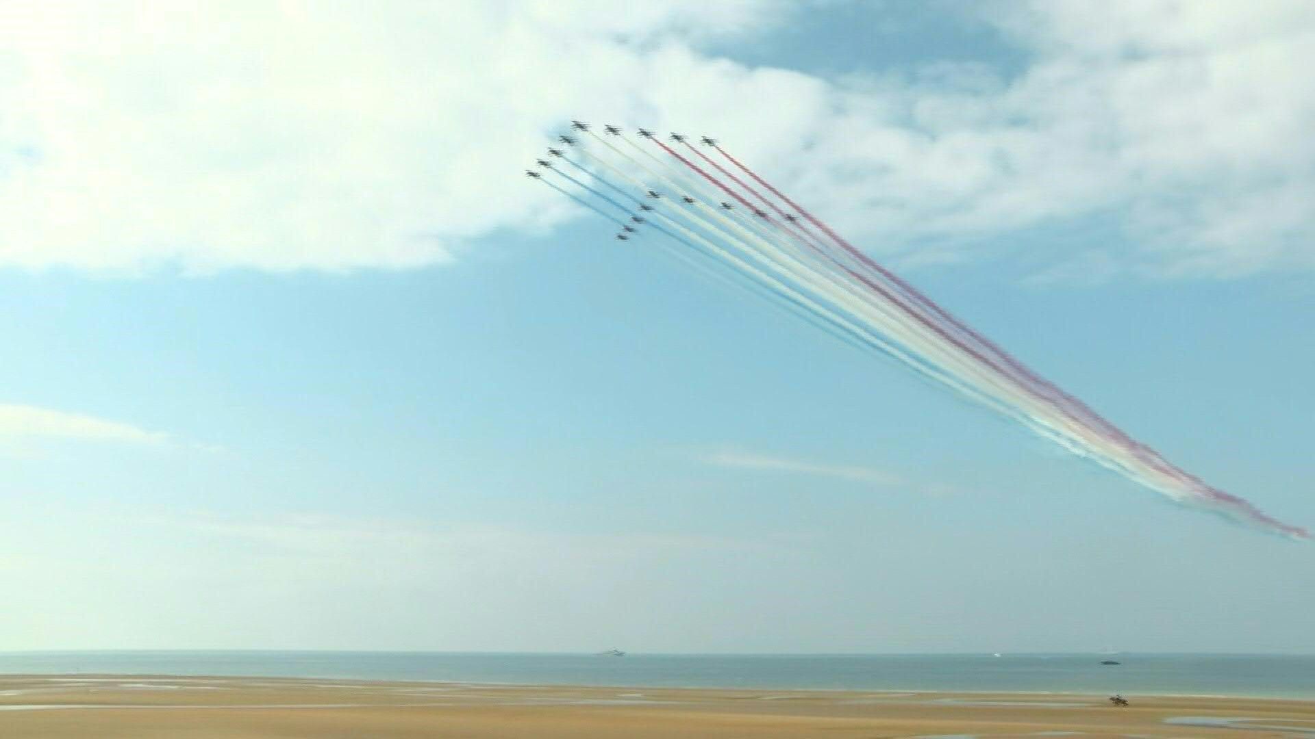 International military flypast at Omaha Beach to mark the 80th anniversary of D-Day