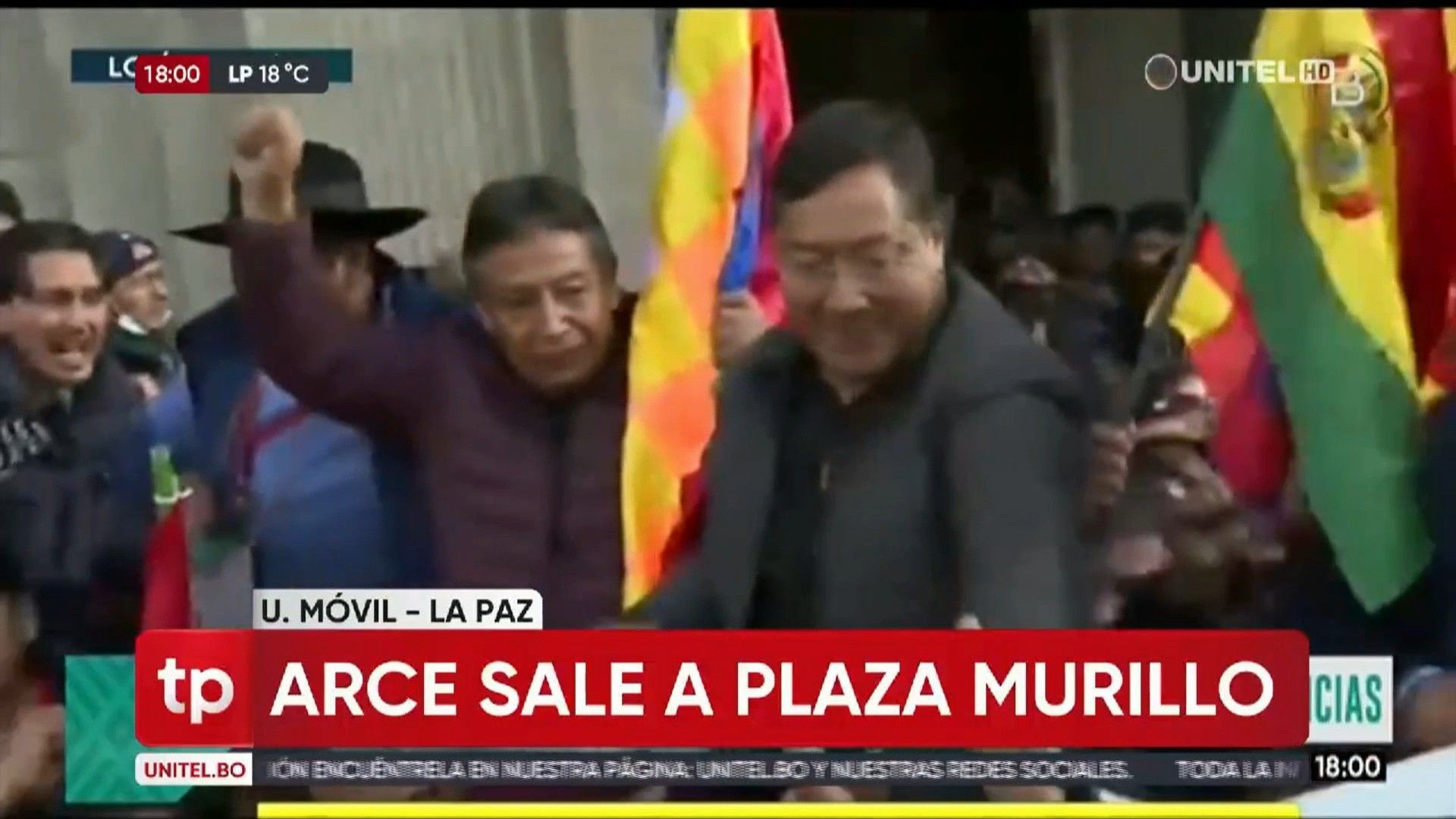 Boliviens Präsident begrüßt die Öffentlichkeit nach dem Rückzug des Militärs