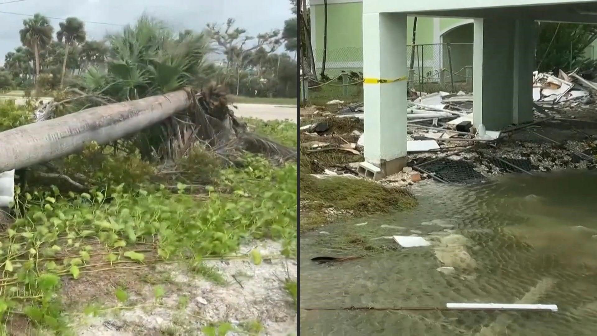 Damages in Fort Myers Beach as hurricane Debby hits Florida coast