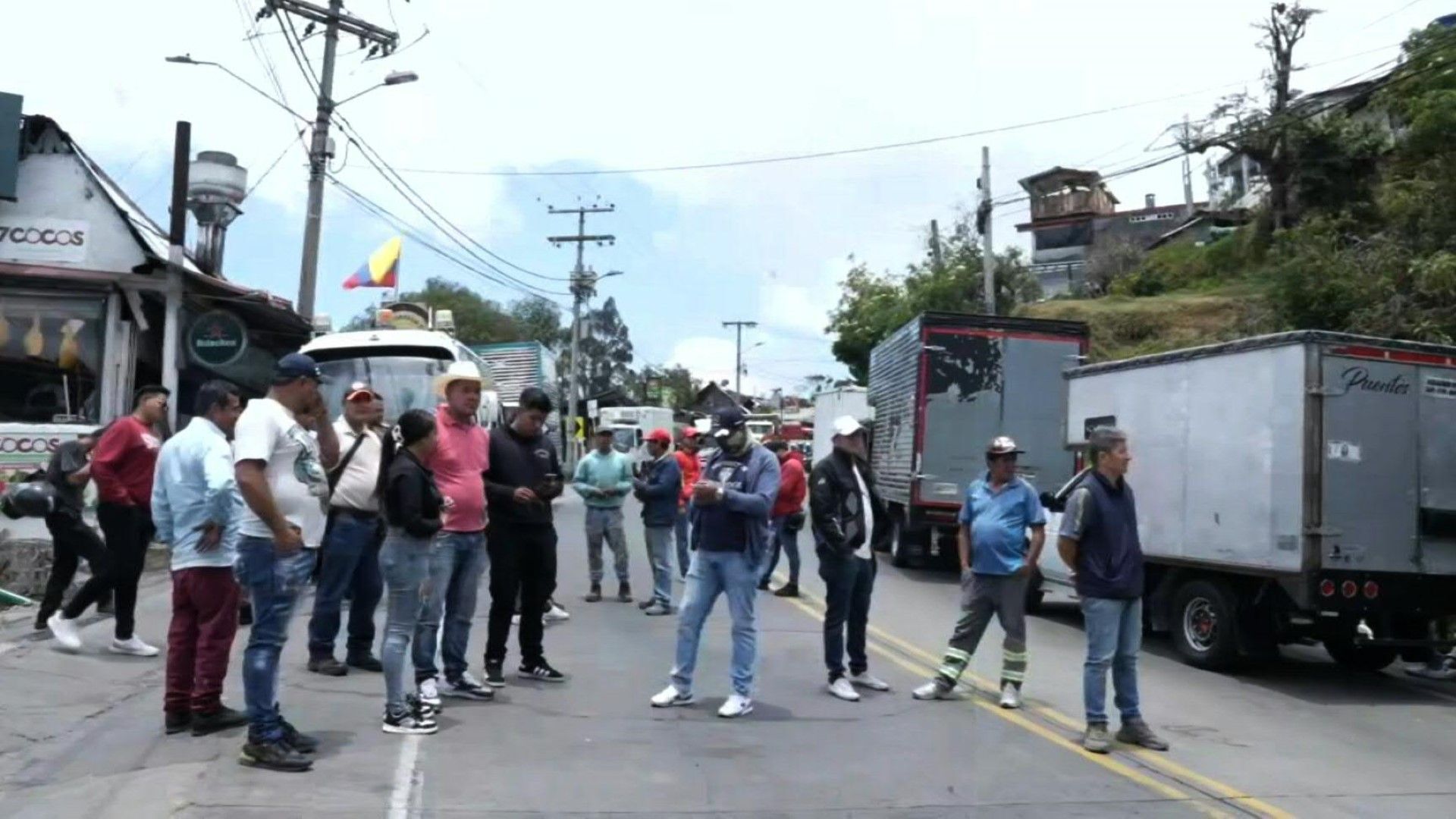 Roadblocks in Bogota as truckers protest fuel price hike