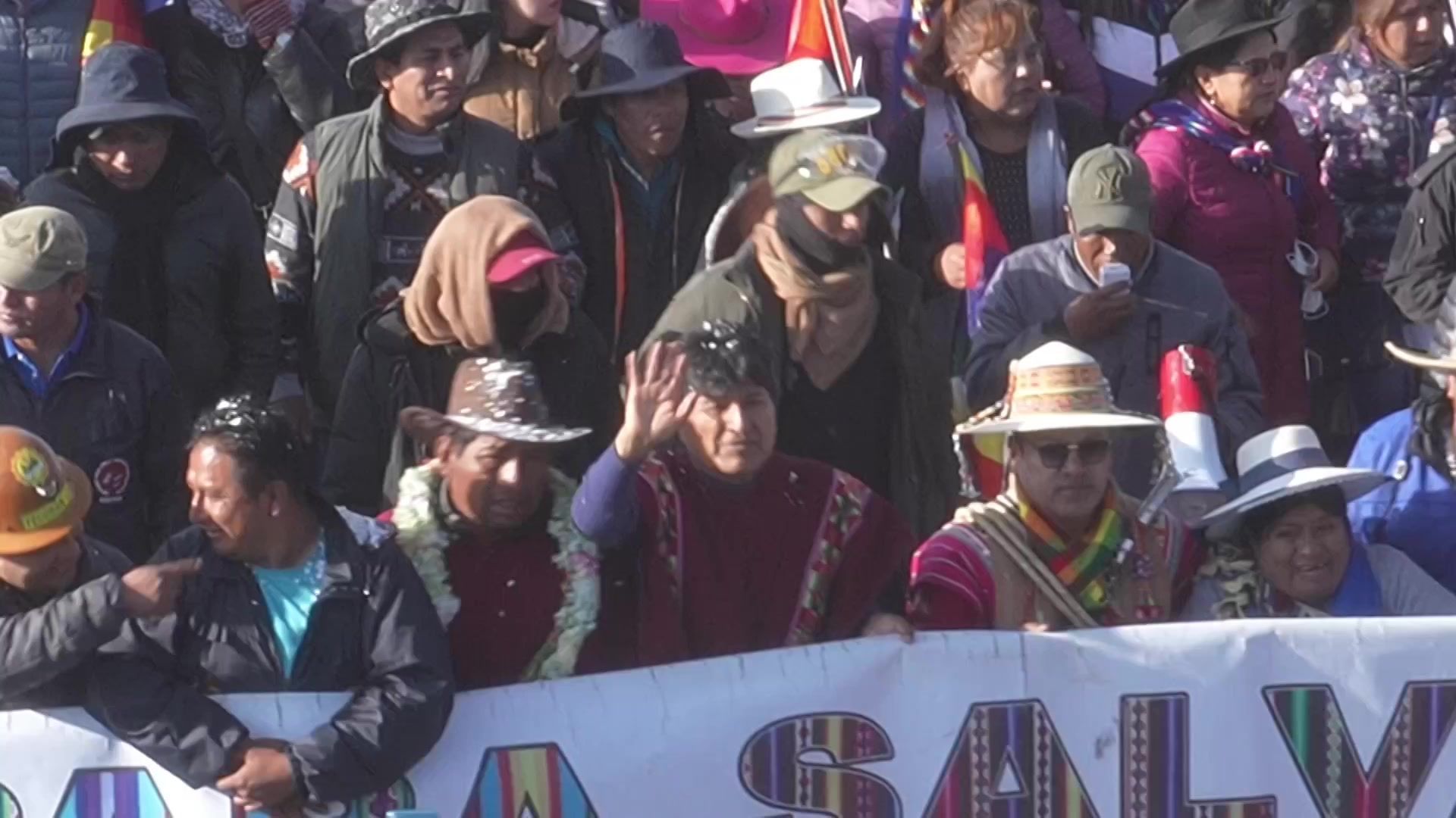 Bolivia ex-president Morales and supporters arrive in La Paz to protest government