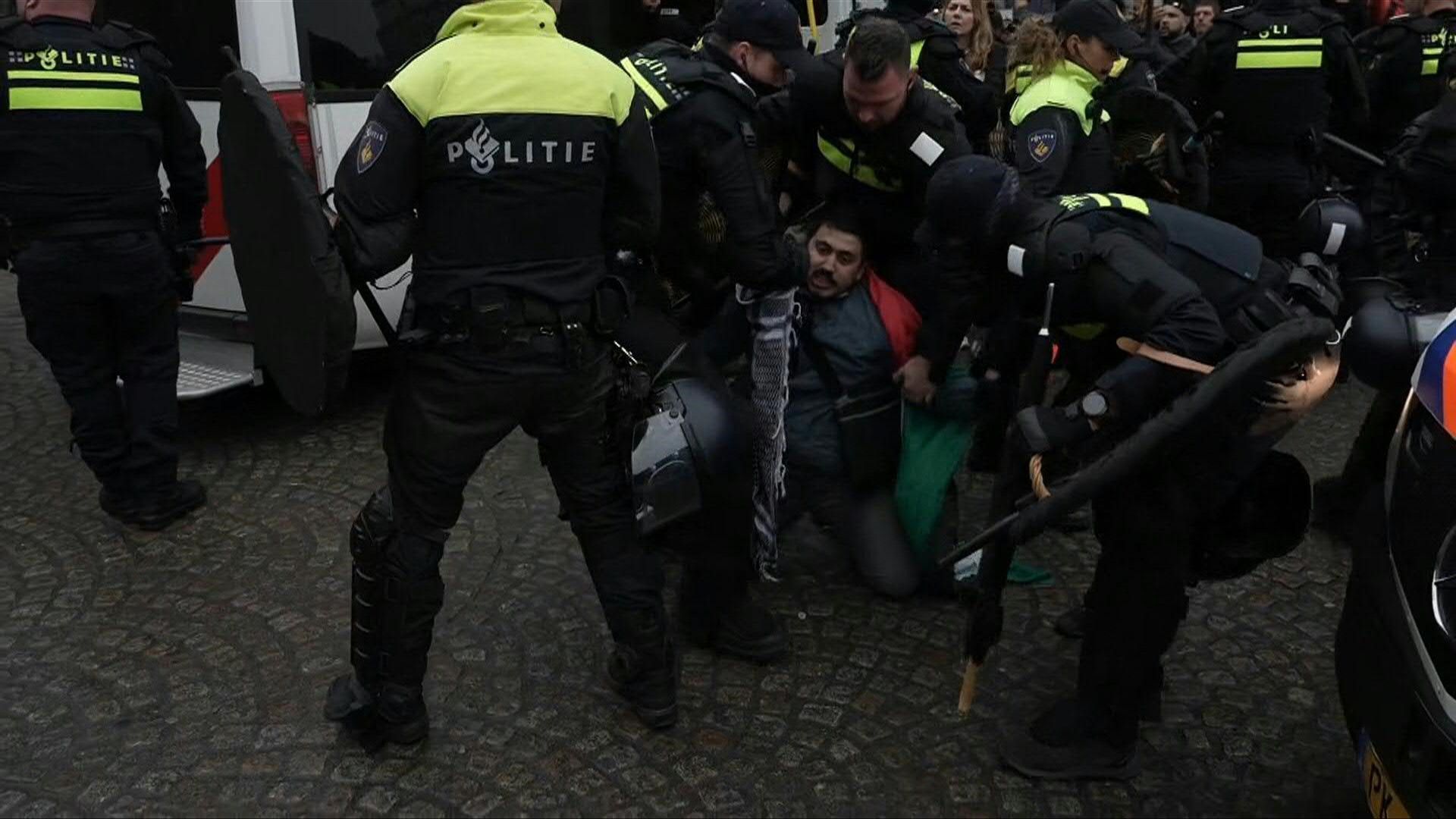 Dozens arrested after defying Amsterdam protest ban