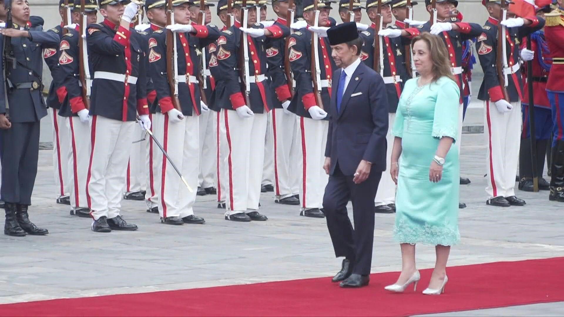 Peruvian President Dina Boluarte hosts Sultan of Brunei for state visit