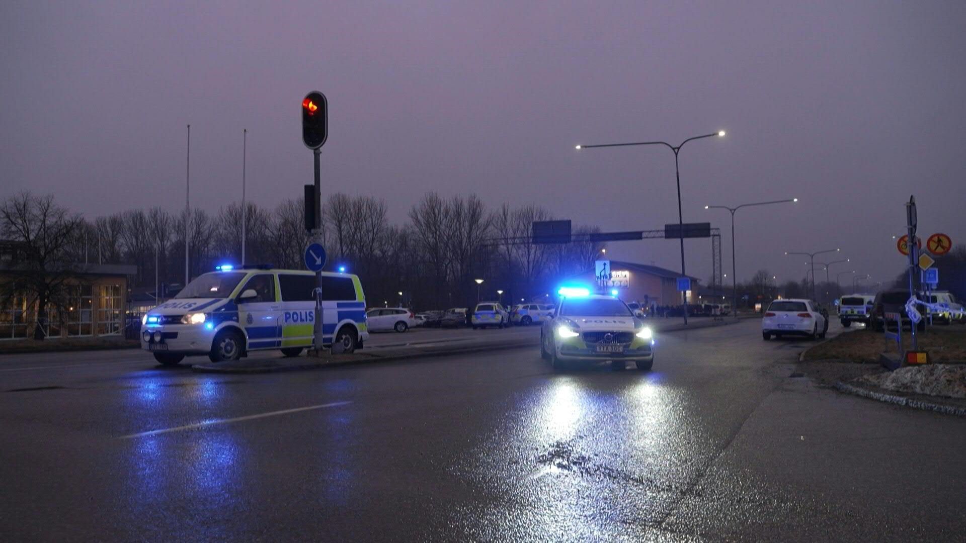 Scene outside Swedish education centre after gunman wounds four