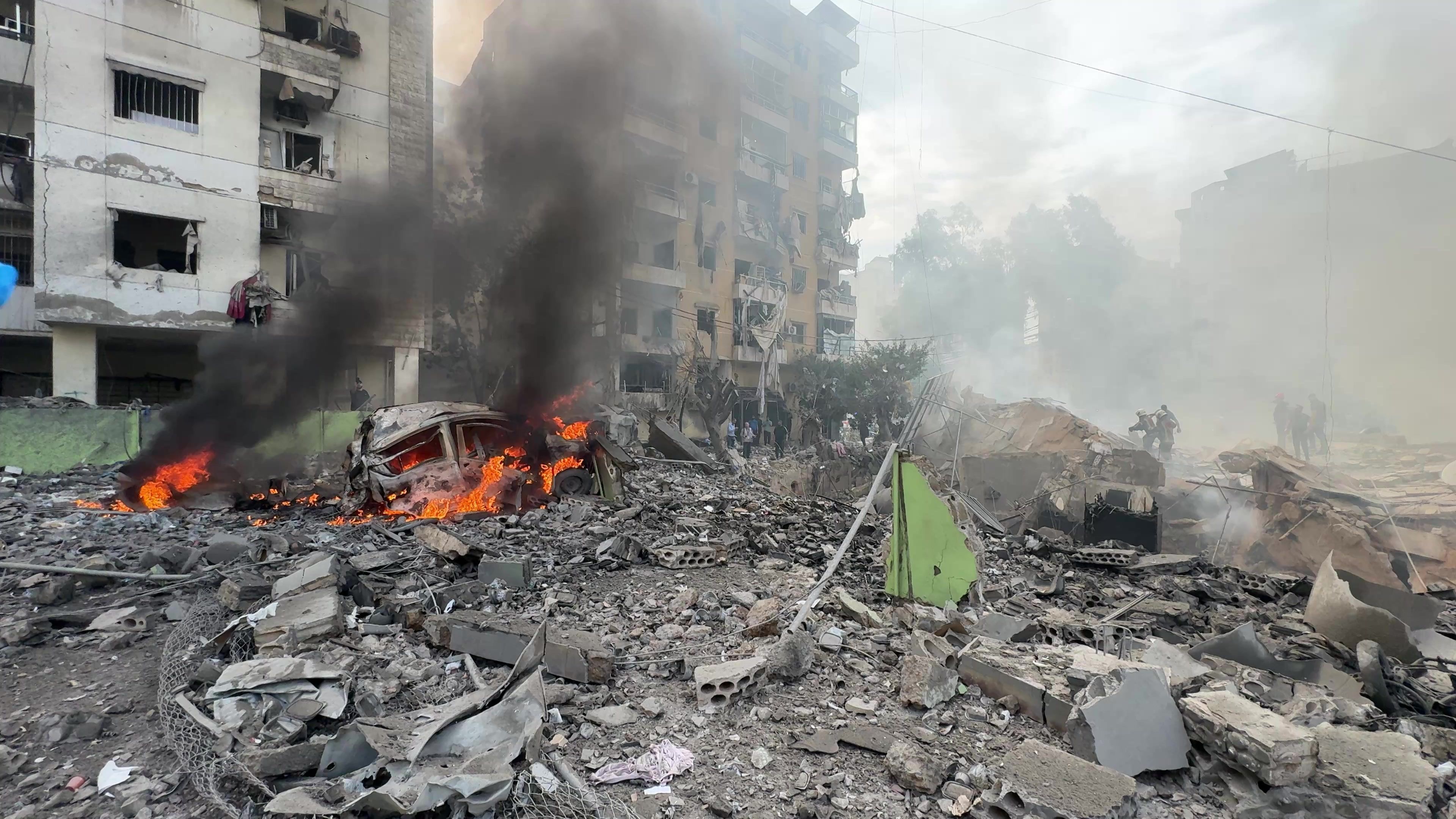 Video: Destruction after Israeli strike on Beirut’s southern suburbs