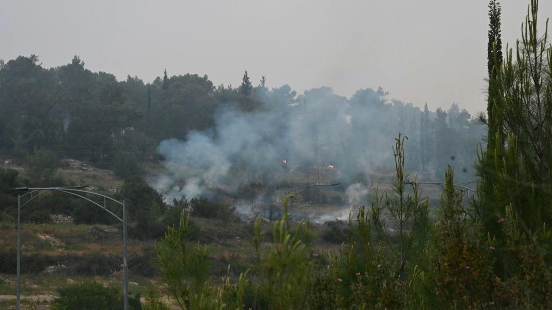 Video: Wildfires erupt near Jerusalem