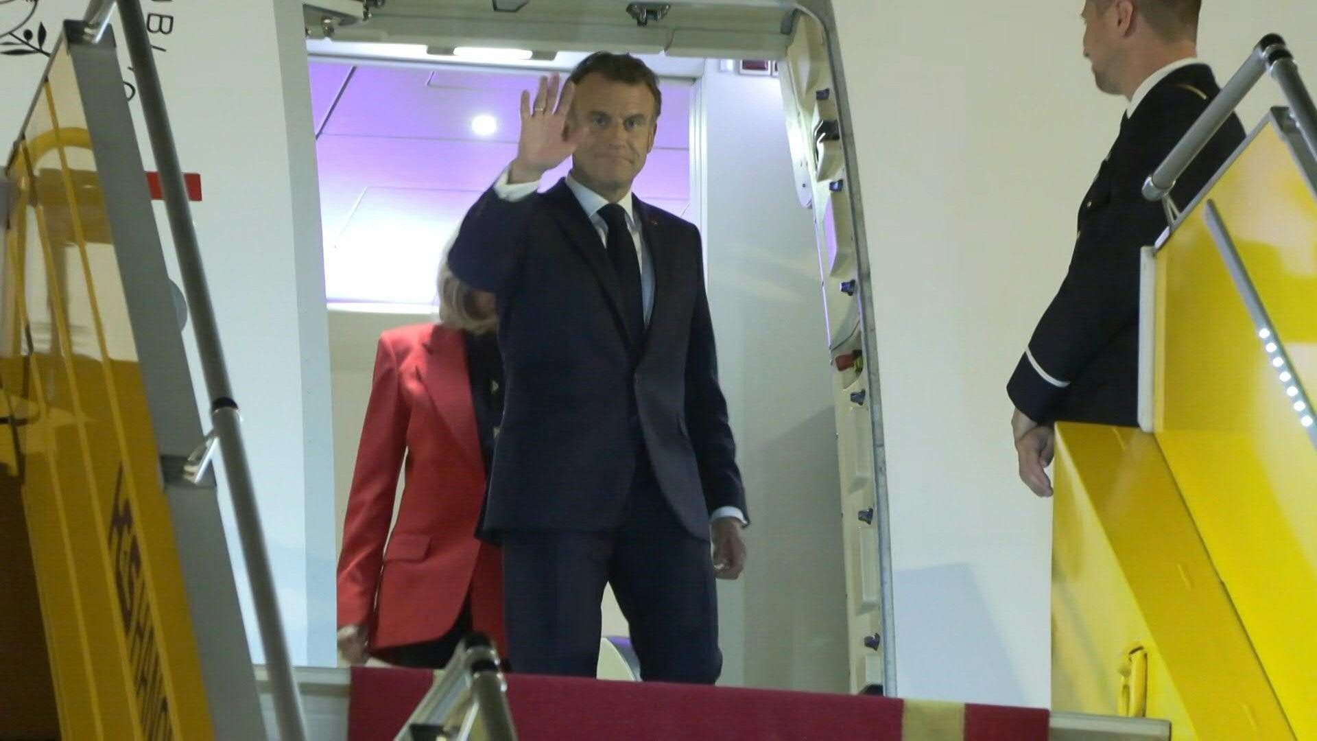 France's Macron arrives in Vietnam for Southeast Asia tour