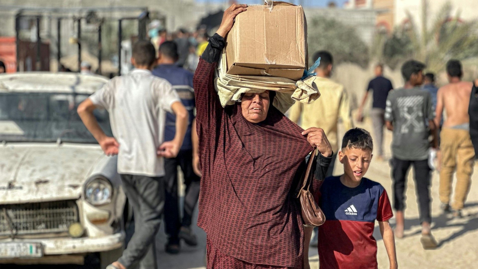Chaos bei Verteilung von Lebensmitteln in Gaza
