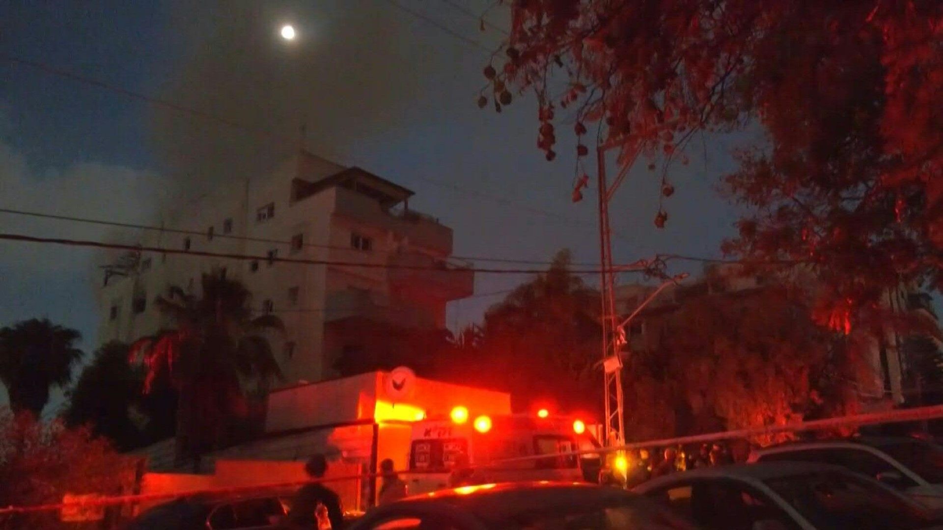 Video: Smoke rises from site of Iranian strike in central Israel