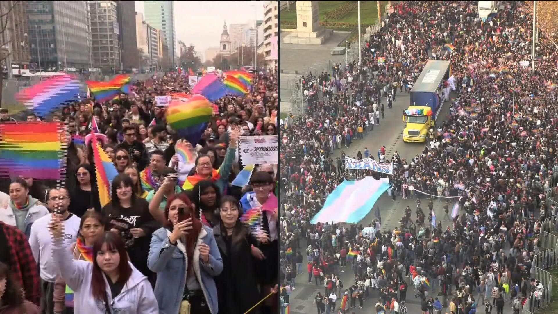 Chile's Pride March draws thousands to Santiago's streets