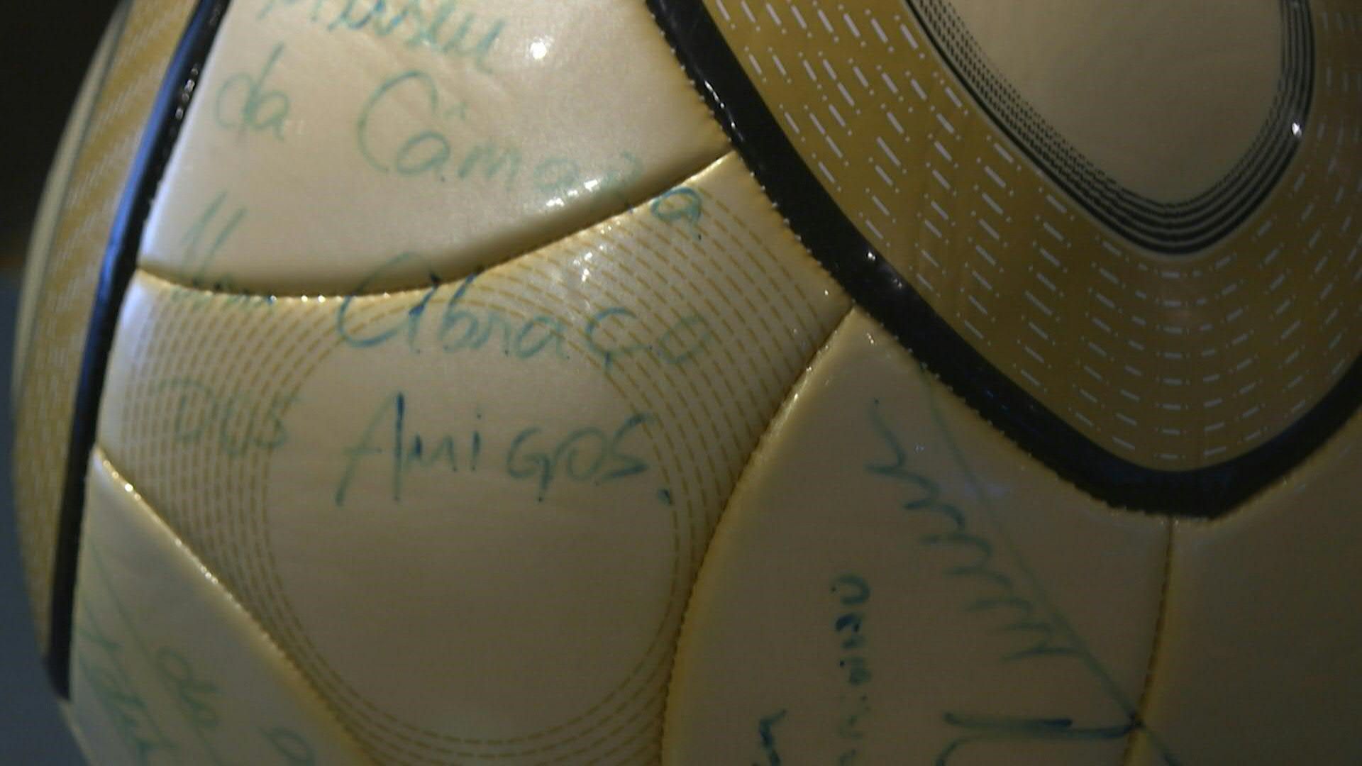 Images of Neymar-signed soccer ball after thief gets 17 years in prison