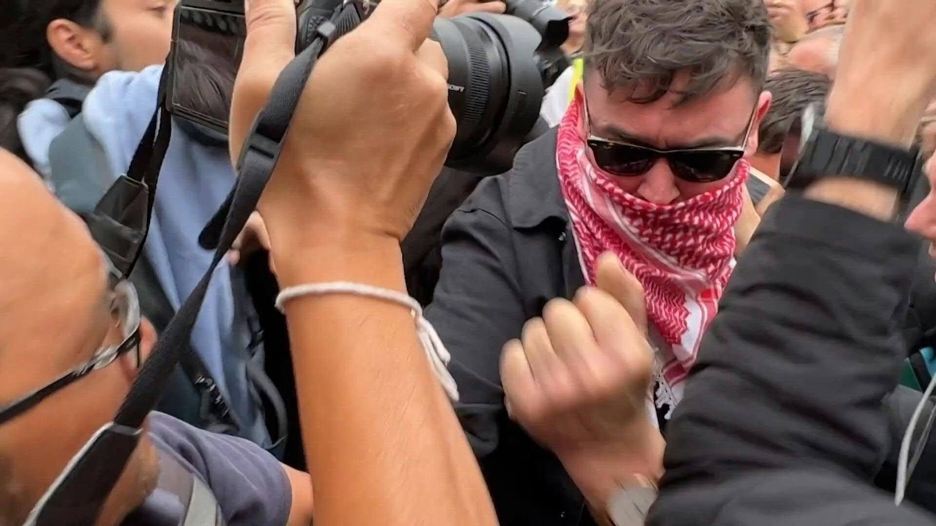 Kneecap's Liam O'Hanna arrives at London court on terror charge (2)