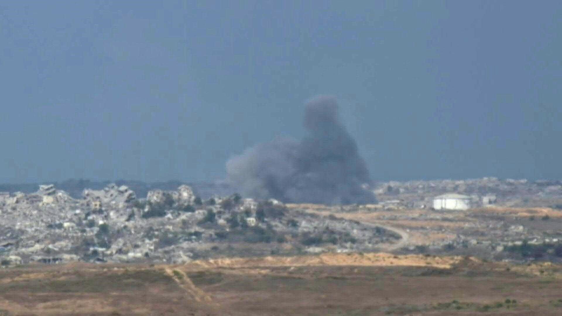 Smoke rises from northern Gaza amid Israeli military operations