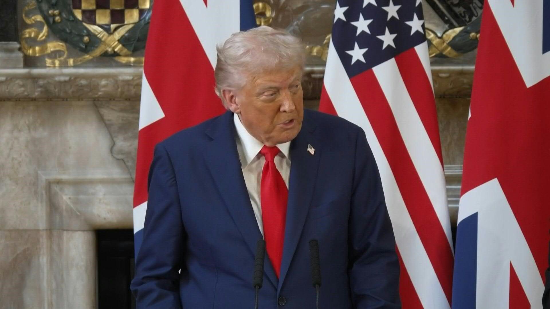 Trump says has 'disagreement' with UK PM on Palestinian state