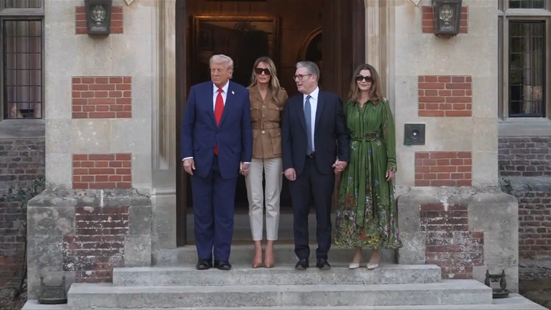 US President Donald Trump leaves Chequers as state visit ends