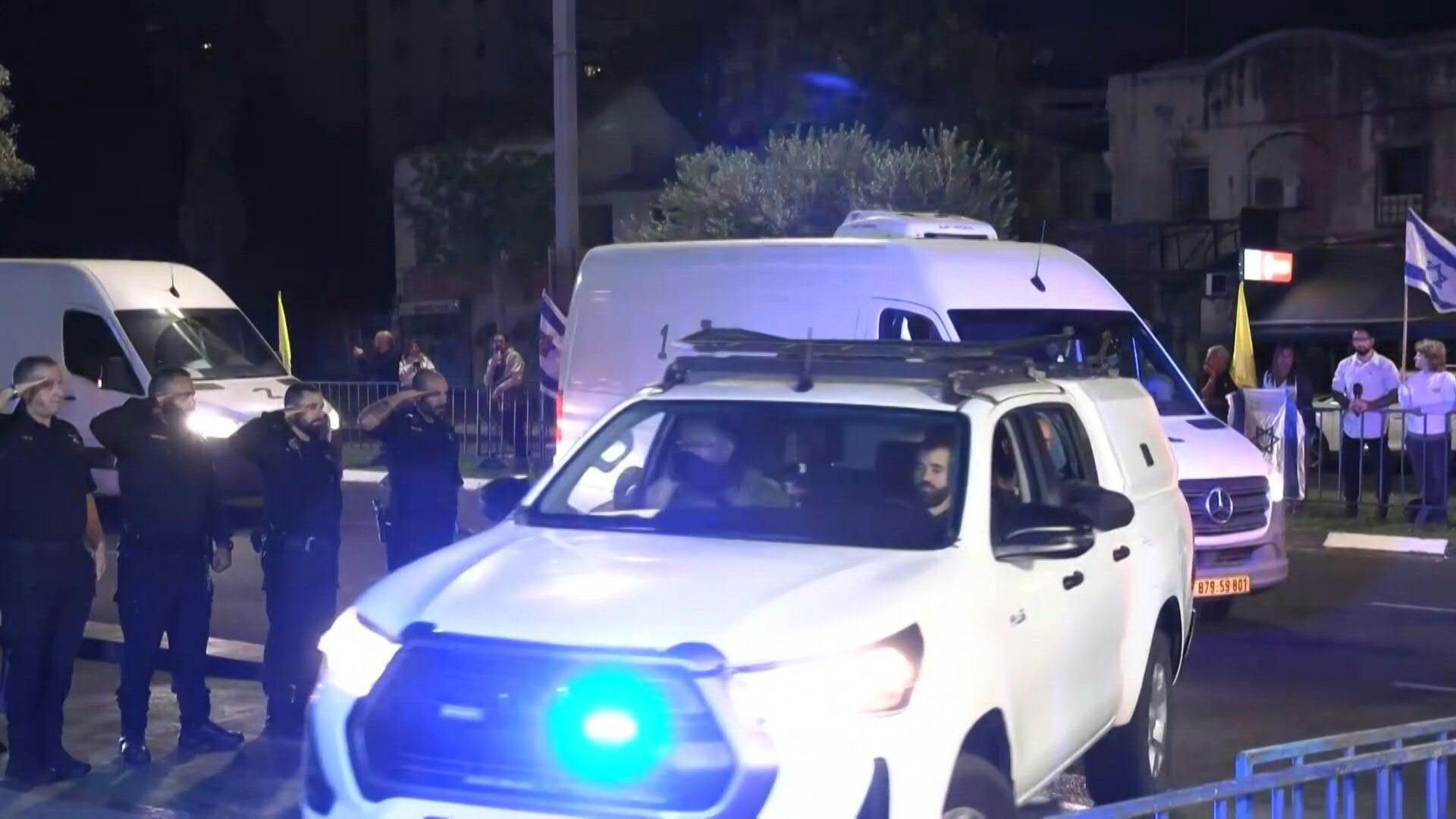 Bodies of Israeli hostages released from Gaza arrive at Tel Aviv forensic center