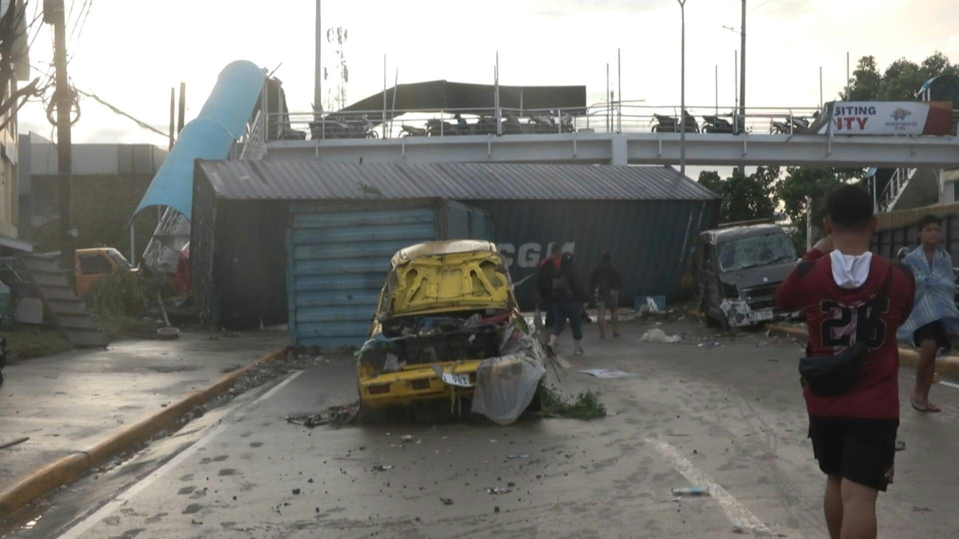 Video: Cars, shipping containers swept away as Typhoon Kalmaegi kills 66 in the Philippines