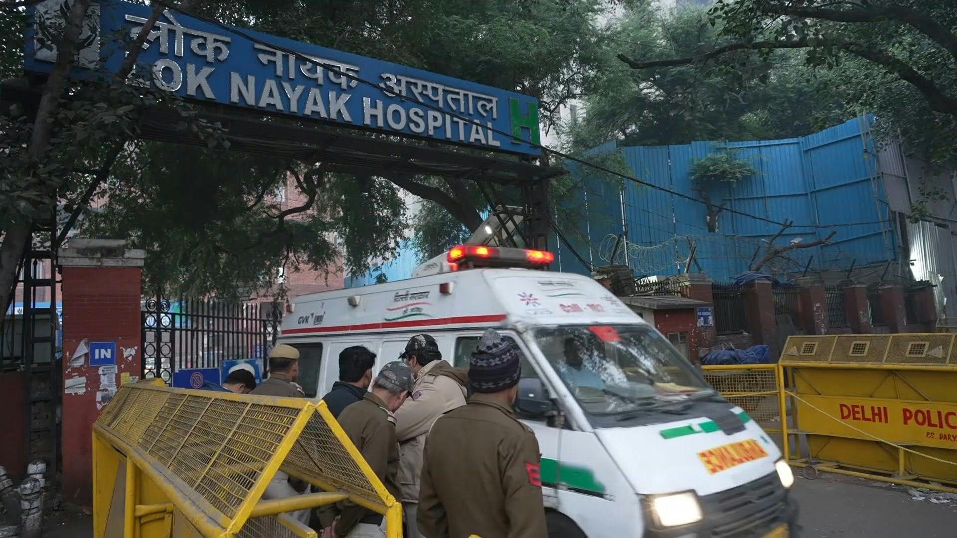 Video: Scene outside hospital after Indian capital car blast kills at least eight