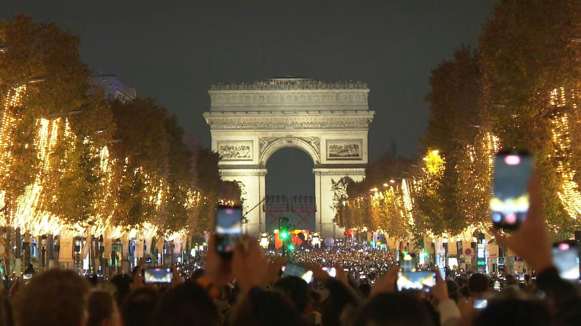 Video: Launch of the Champs-Elysees Christmas lights in Paris