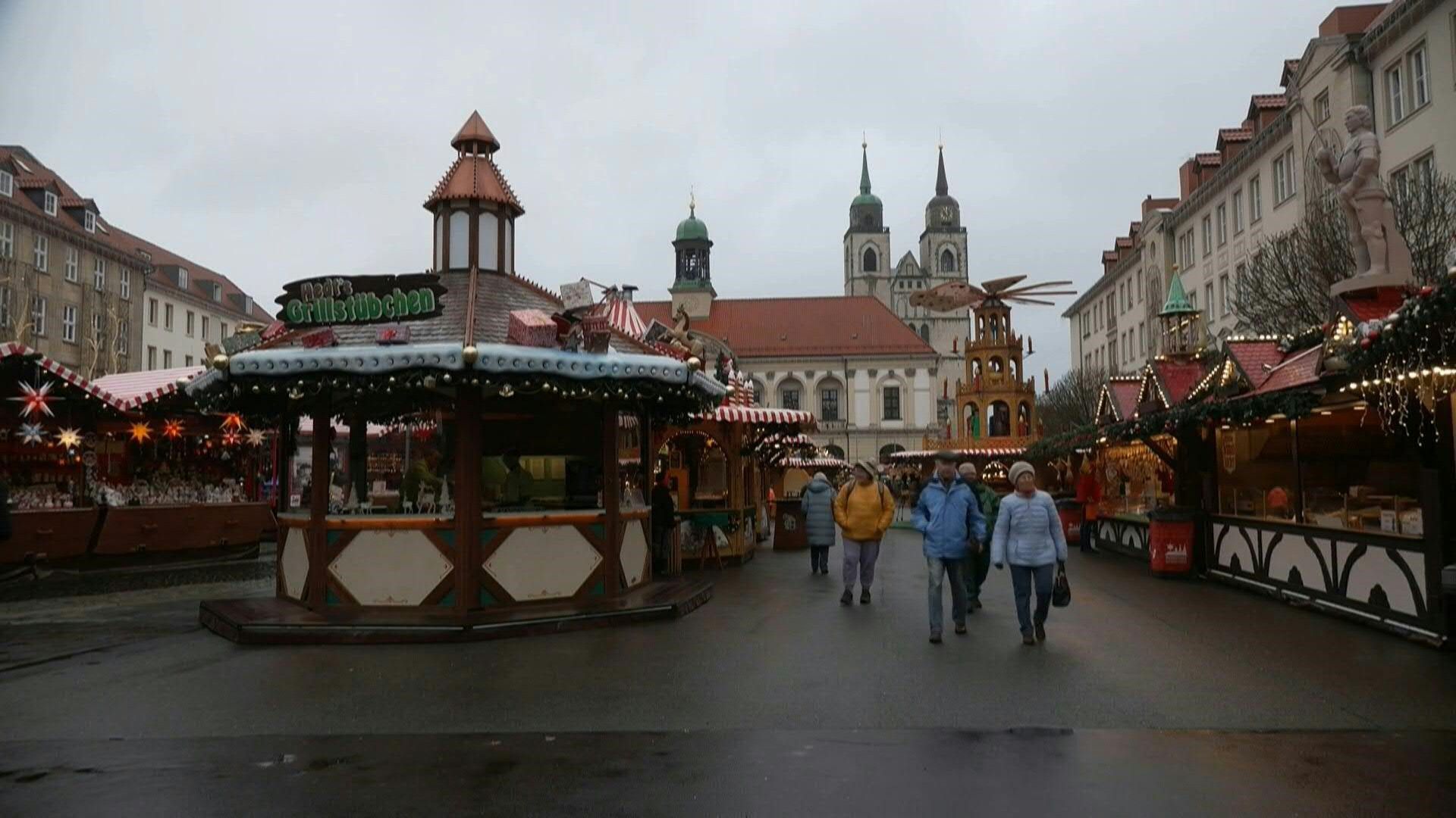 Year after car attack, Christmas market opens in Magdeburg