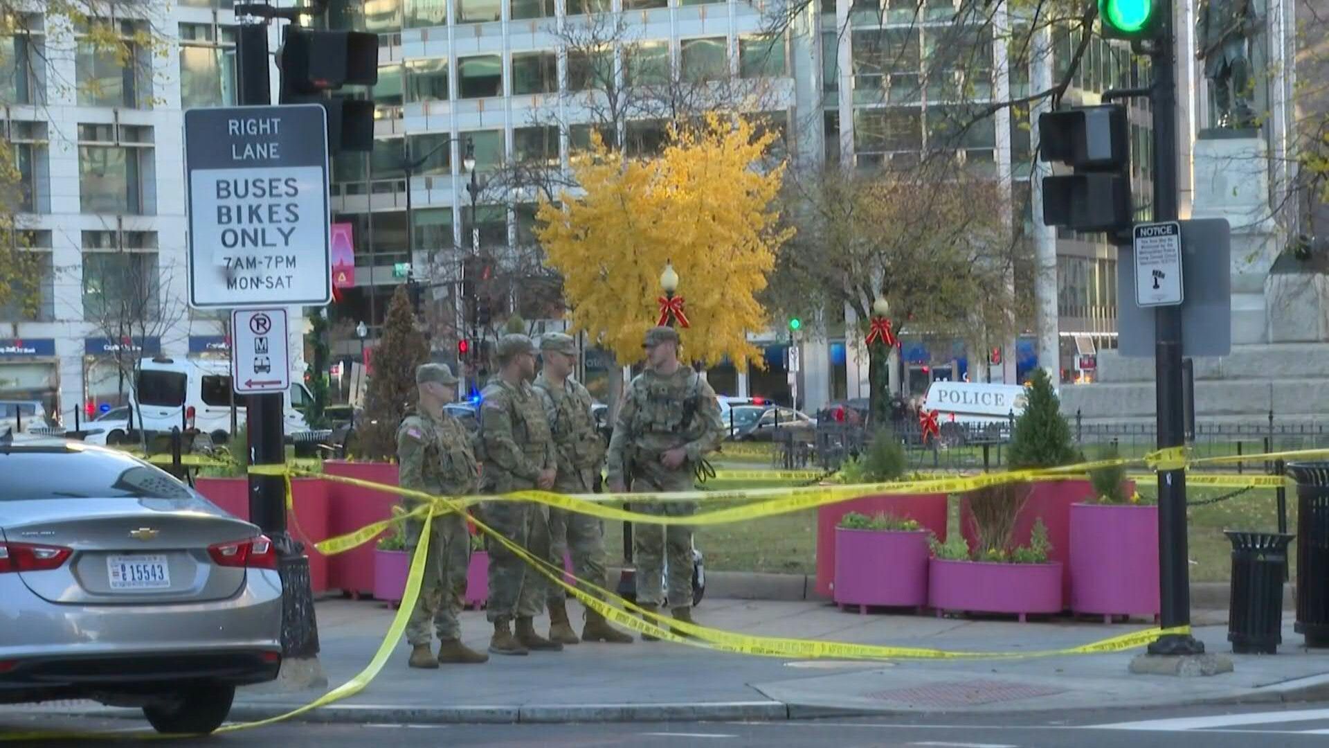 Video: Shots fired at National Guard members: images from around the White House