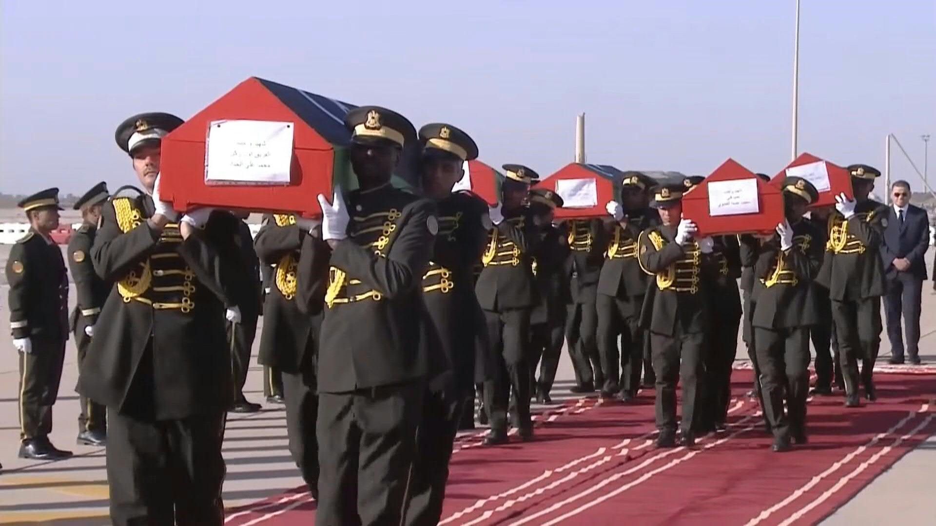 Video: Remains of Libyan army chief killed in plane crash return home