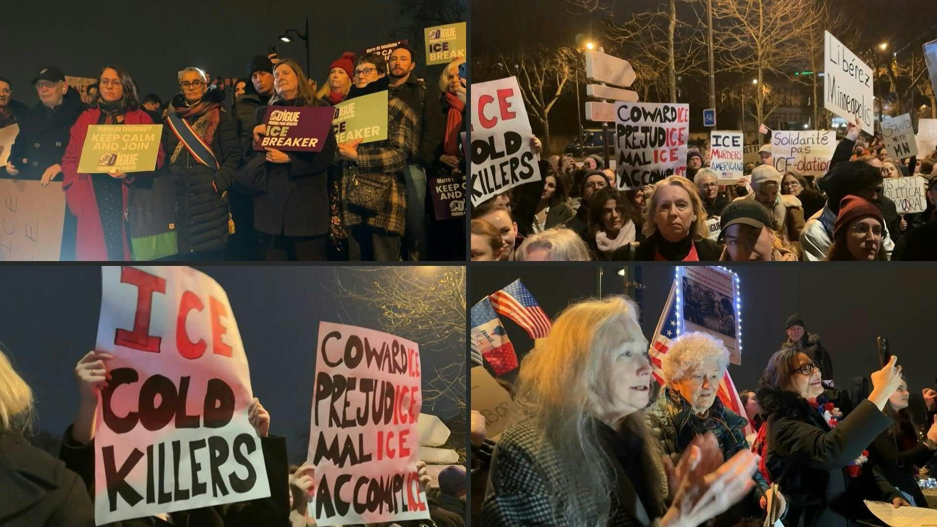 Video: Paris gathering honours Renee Good and Alex Pretti, killed in Minneapolis by US federal agents