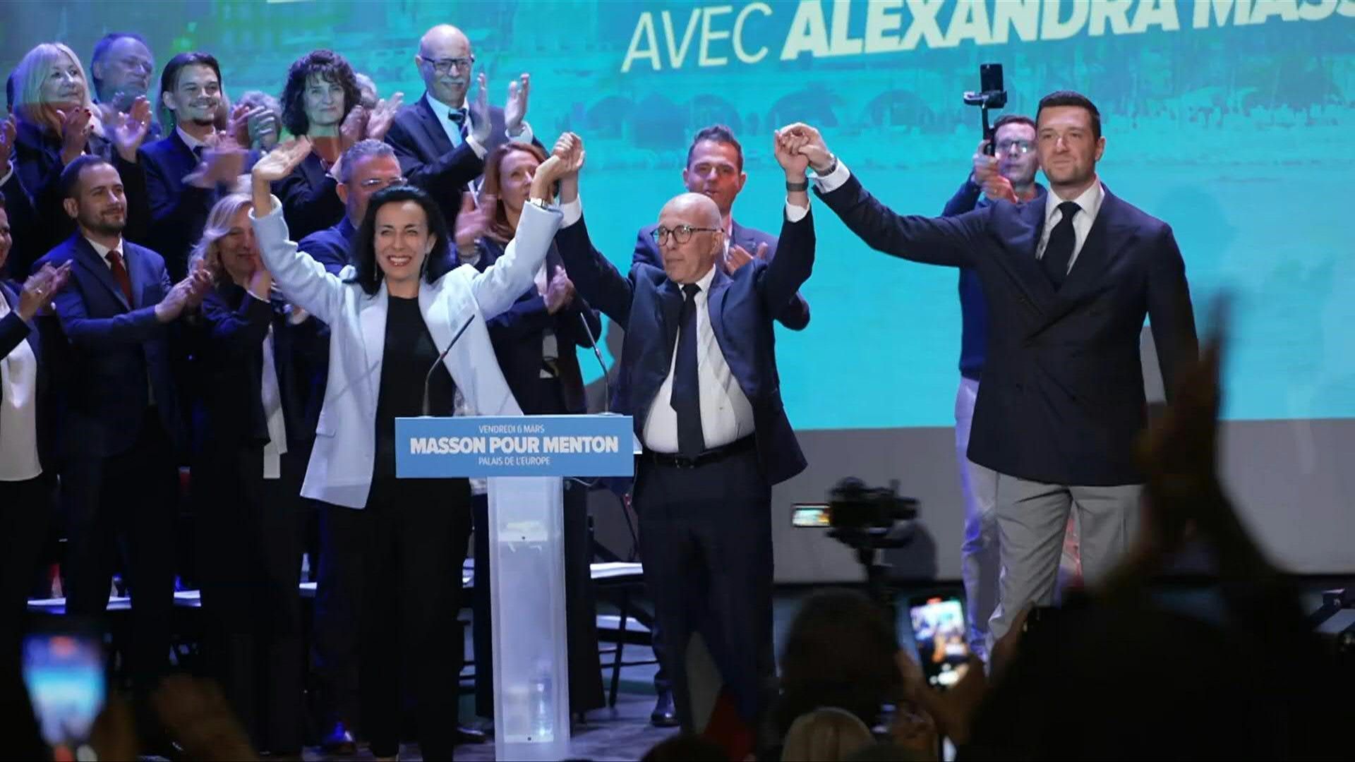 Video: French far-right leader Bardella shows support to local election candidate in Menton