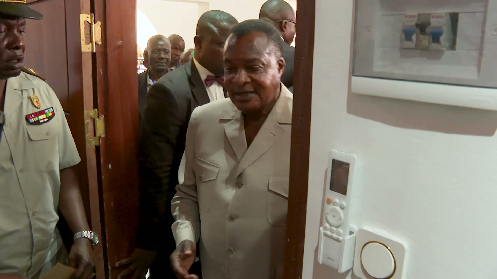 Video: Congo-Brazzaville incumbent President Denis Sassou Nguesso casts his vote
