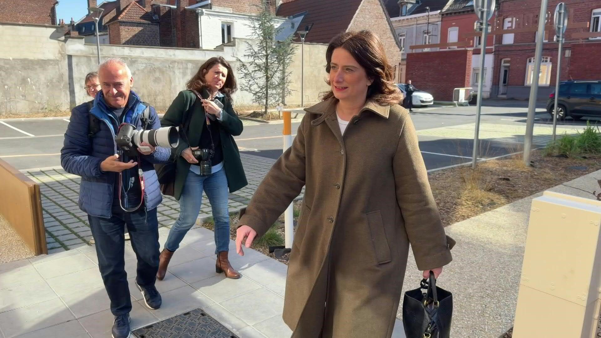 Video: French green party leader Marine Tondelier votes in northern France