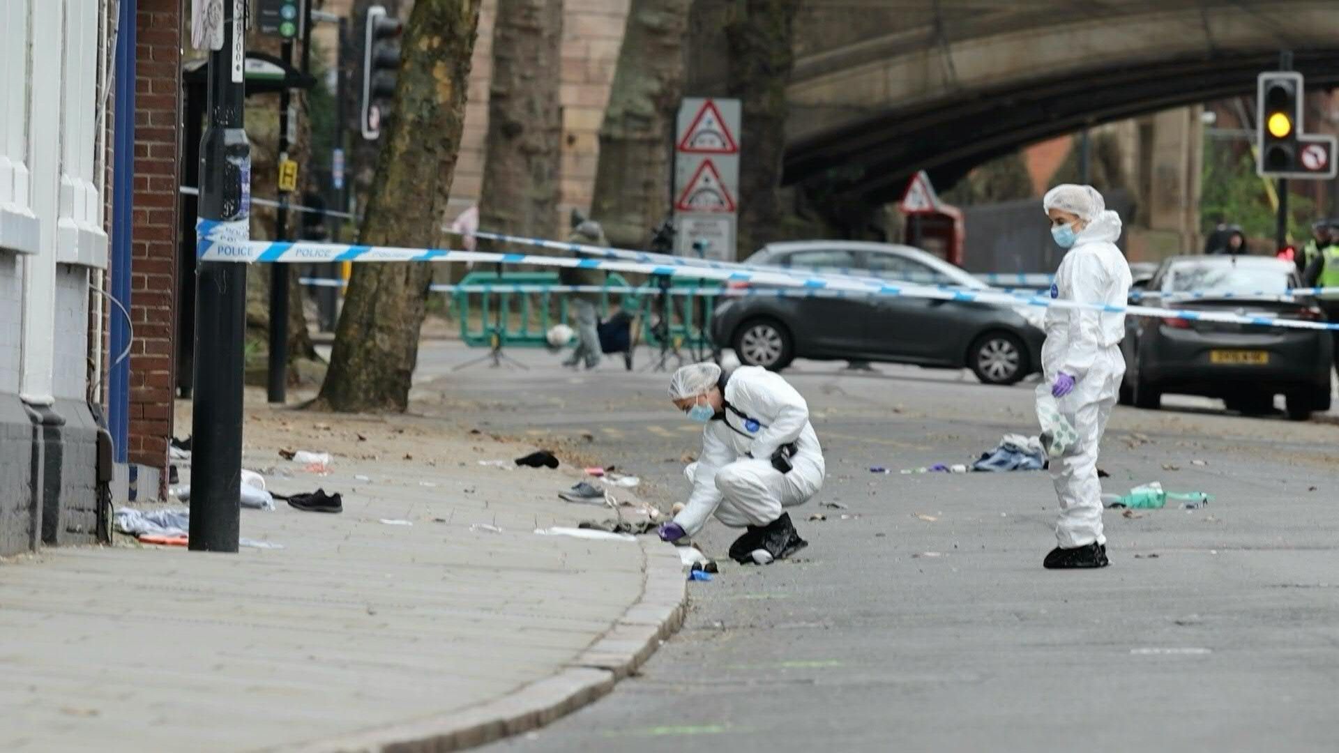 Video: UK forensics police at work after man drives into pedestrians
