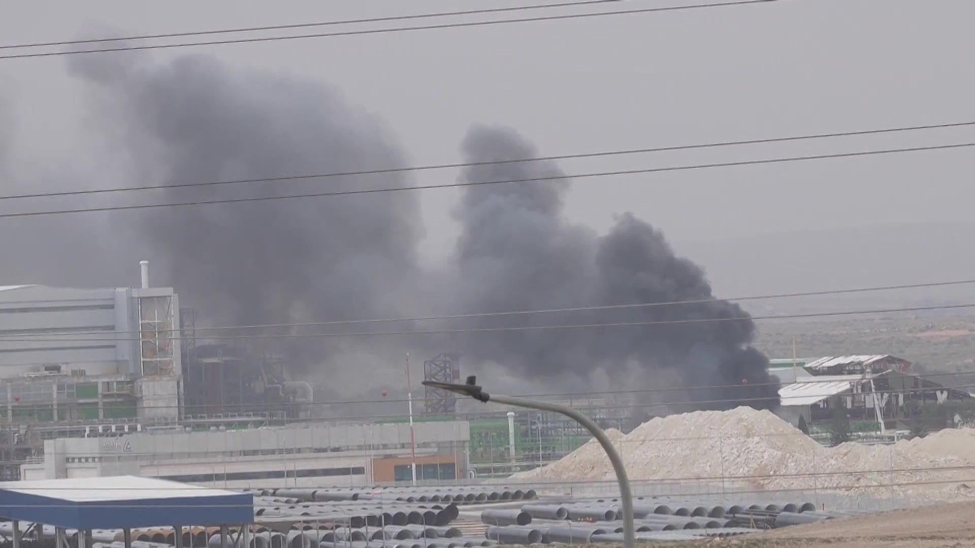 Video: Smoke rises from industrial area in south Israel