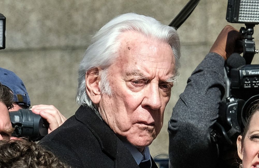Donald Sutherland attended a Pride and Prejudice cast party in a gas mask