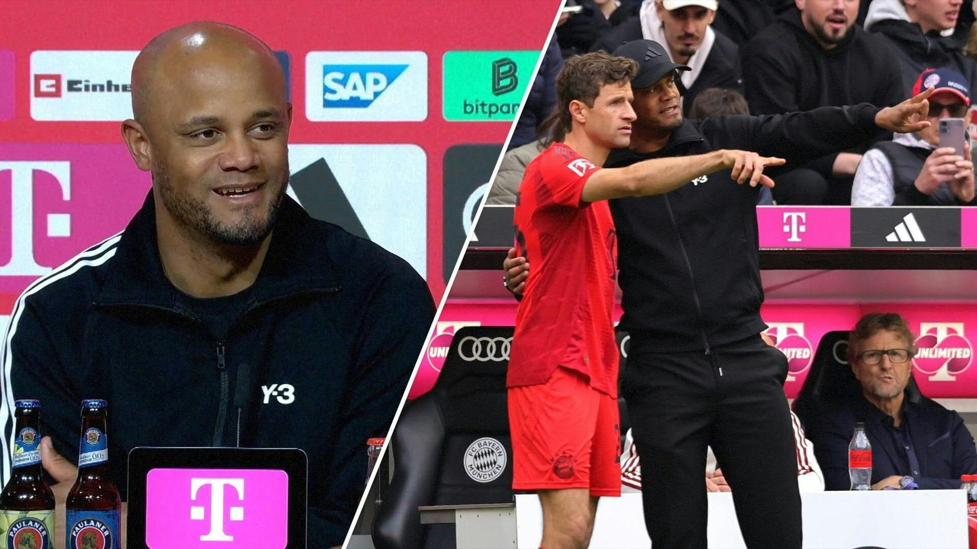 Video: "Das ist Wahnsinn": Kompany adelt Müller nach 500. Bundesliga-Spiel