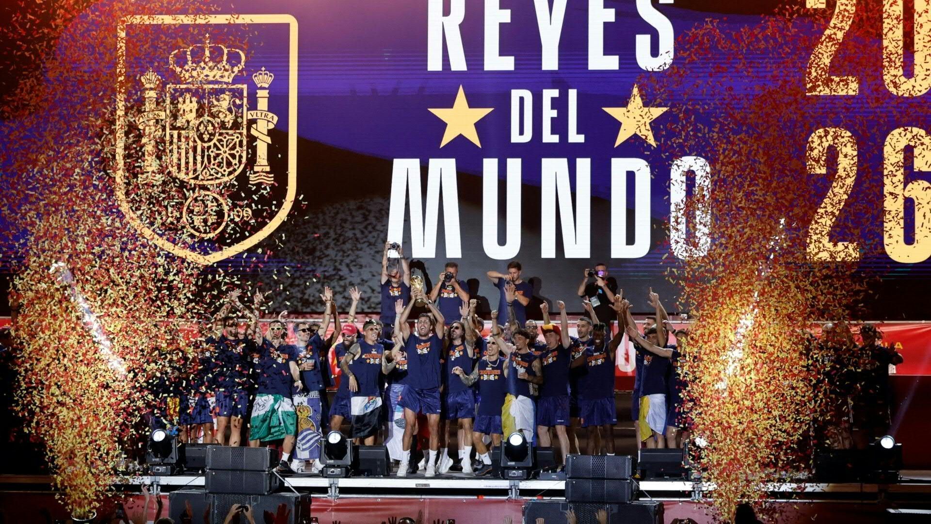 Video: Zwei Millionen Fans: Spaniens Weltmeister feiern riesige Party