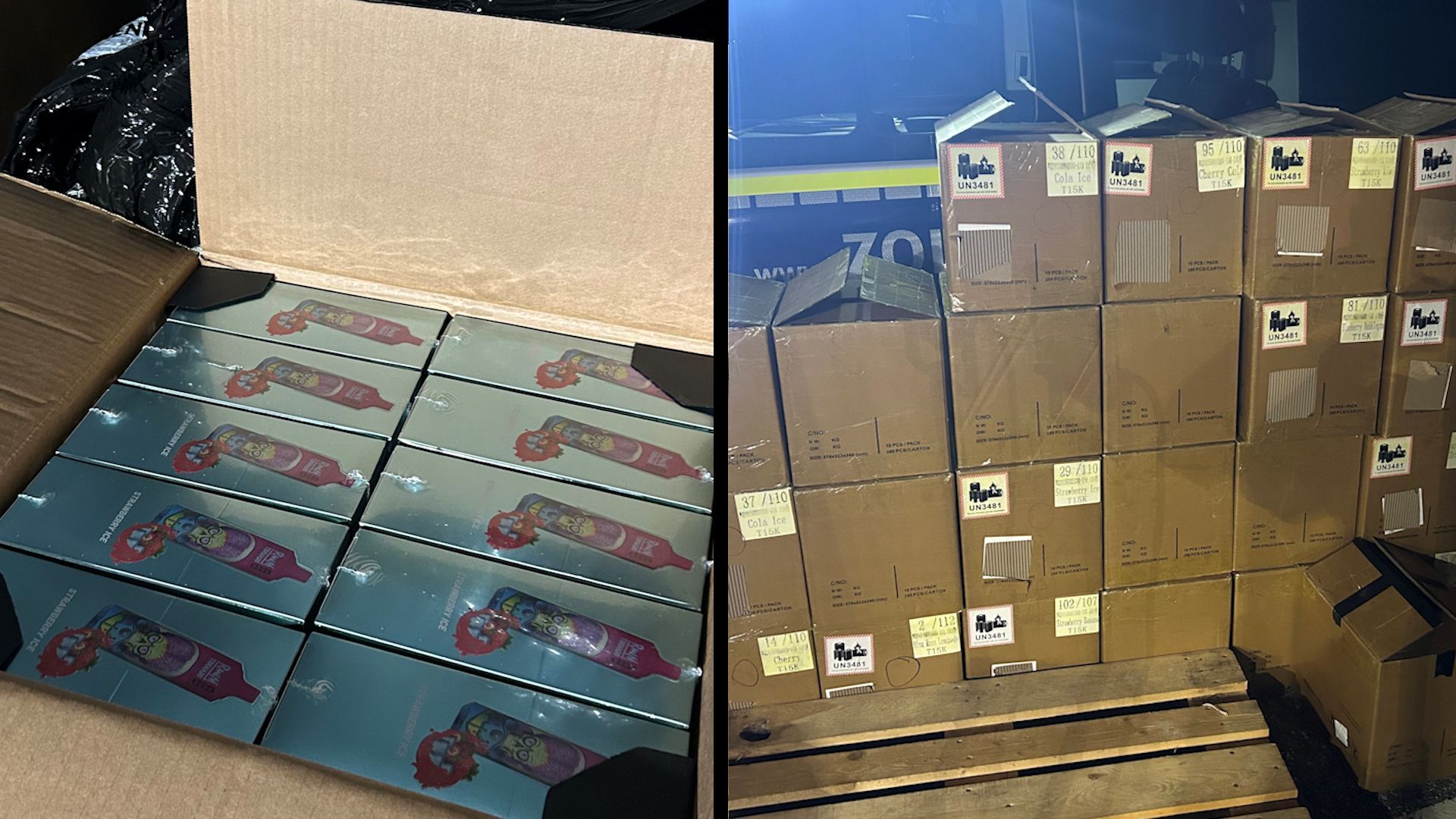 Mega-Fund: Zoll beschlagnahmt 12.500 Vapes!