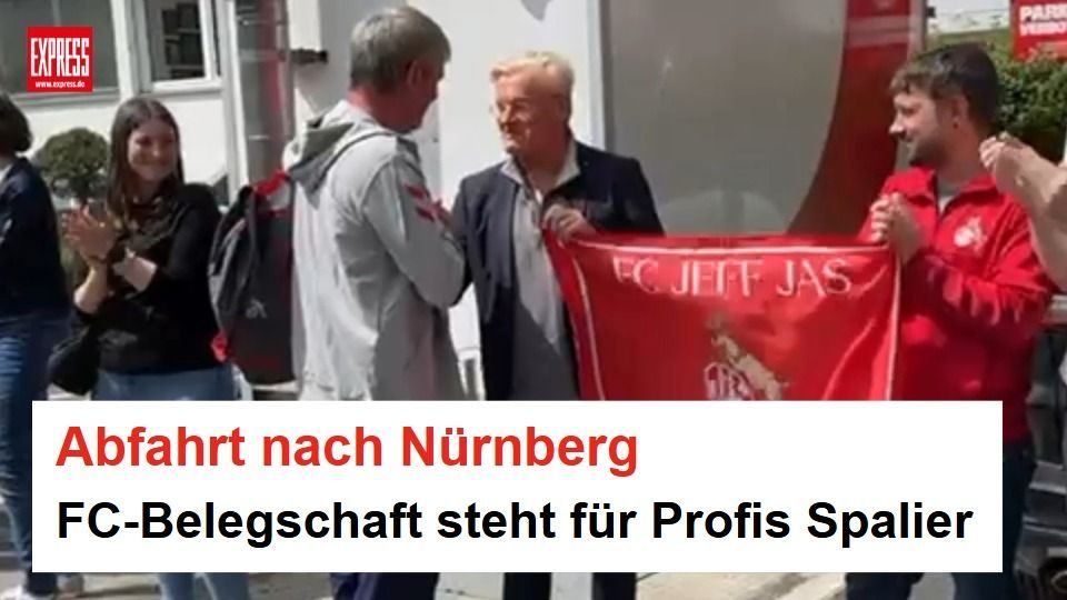 Abfahrt nach Nürnberg: Ganze Belegschaft steht für FC-Tross Spalier