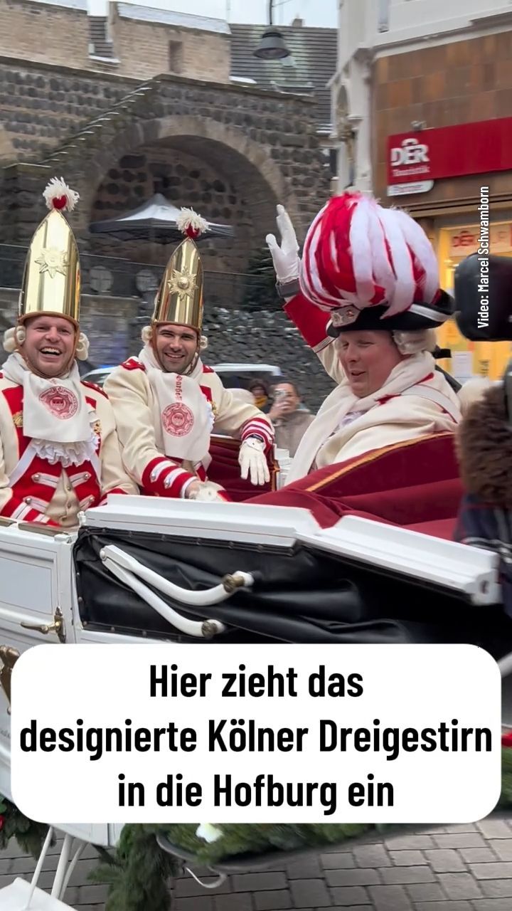 Video: Das designierte Kölner Dreigestirn zieht in die Hofburg