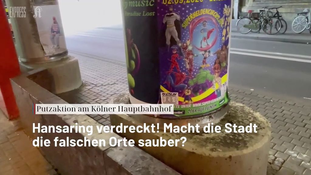 Video: Putzaktion am Kölner Hauptbahnhof - doch Hansaring verdreckt! Macht die Stadt die falschen Orte sauber?