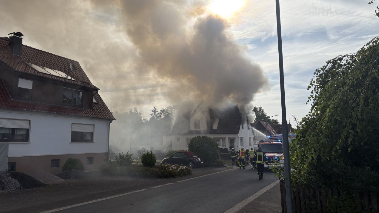 Residential building in Northern Hesse on fire