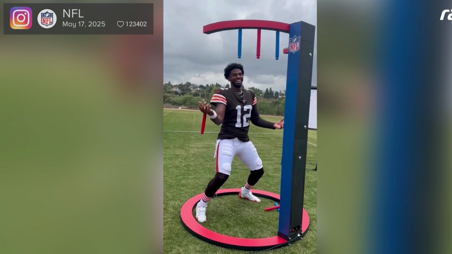 NFL: Shedeur Sanders mit Fail beim Reaktionstest – er muss selbst lachen
