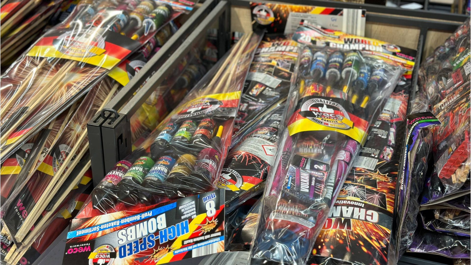 Deutlich mehr Feuerwerkskörper importiert