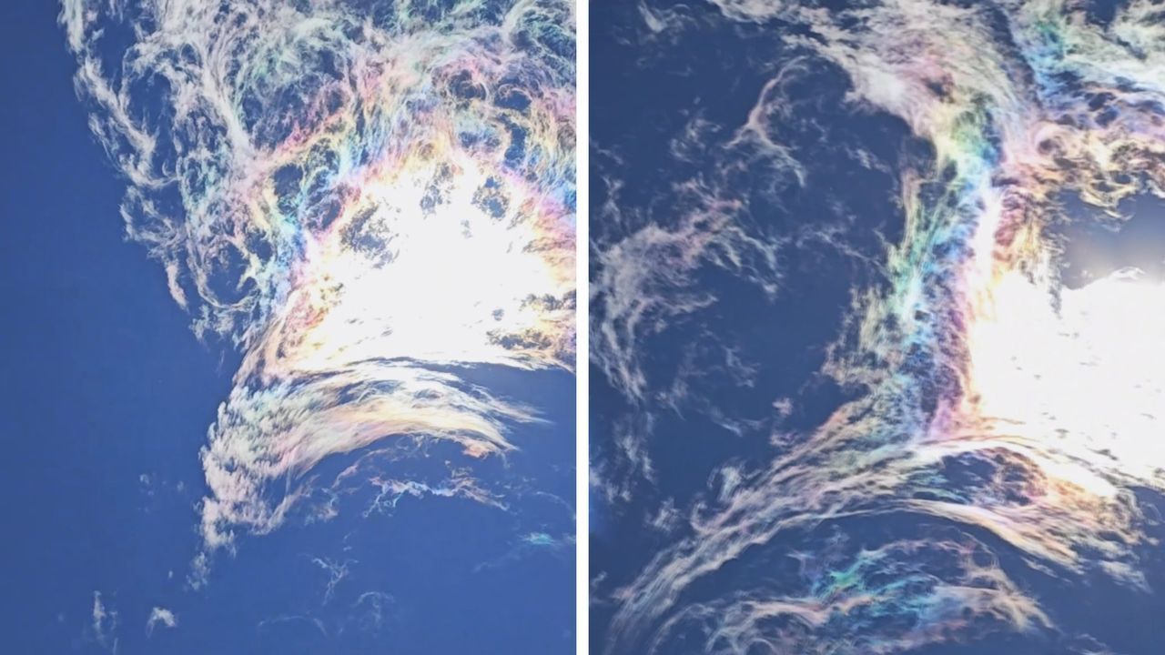 Bezaubernder Anblick: Augenzeugen filmen Regenbogenwolke in China